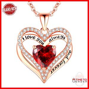 Sterling Silver Heart Pendant Necklace Elegant Romantic Gift Jewelry